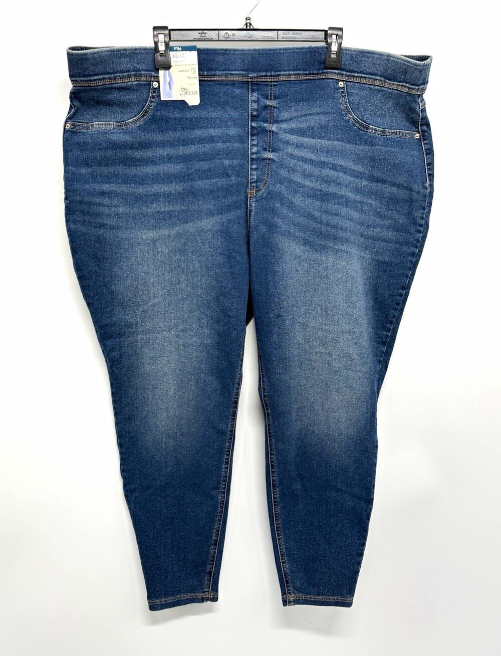 Terra & Sky Women Plus Size 3X High Rise Skinny Stretch Jeans Blue Denim Med